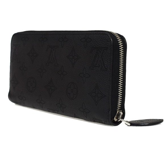 Authentic LOUIS VUITTON Zippy Wallet Long Monogram Mahina Leathr Black - Picture 7 of 15